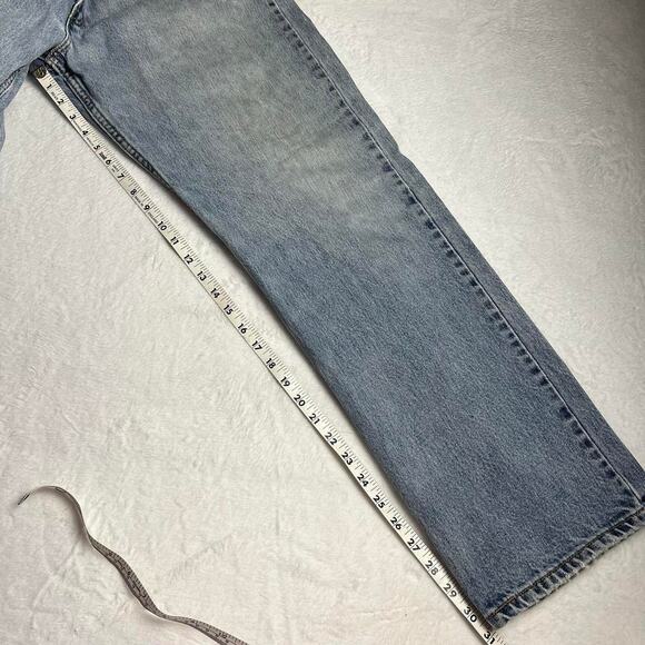 Levi’s 505 Relaxed Fit distressed blue jeans 33x31 Y2K - Picture 5 of 8